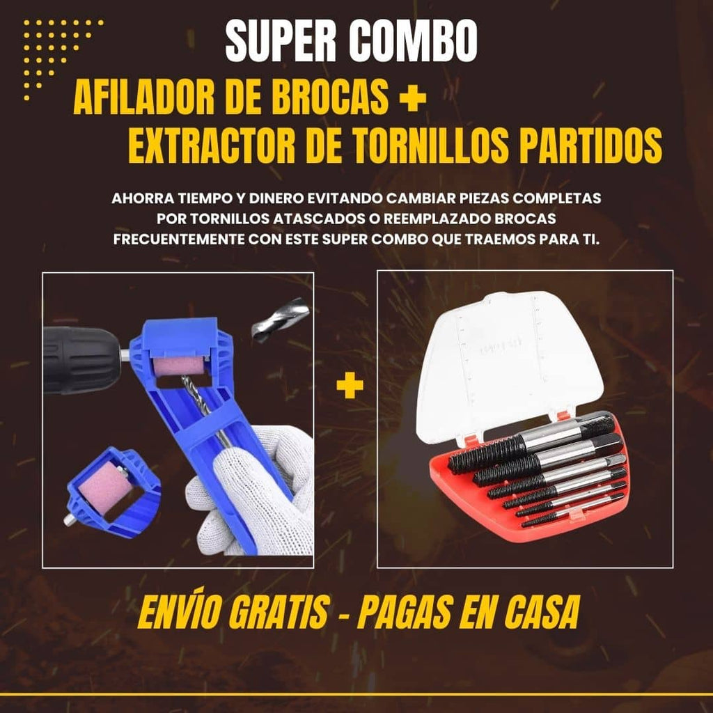 Afilador de rocas + Extractor de tornillos partidos