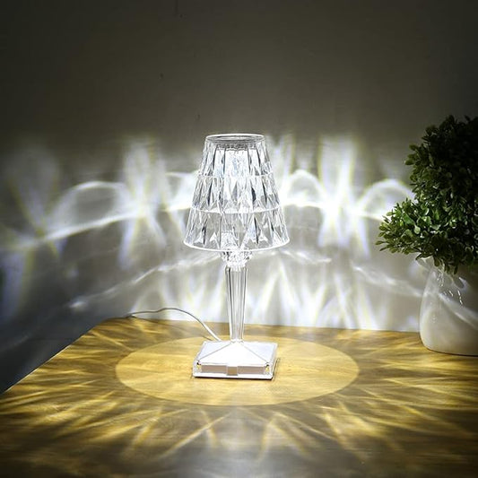 Lampara de mesa de cristal